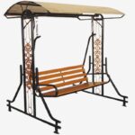 East Teak Wood Seat – Black