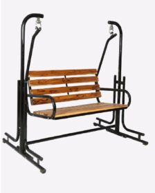 Corey Teak Wood Seat – Black