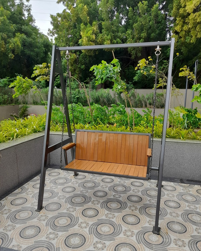 Sugon Teak Wood Seat- Black - Image 2