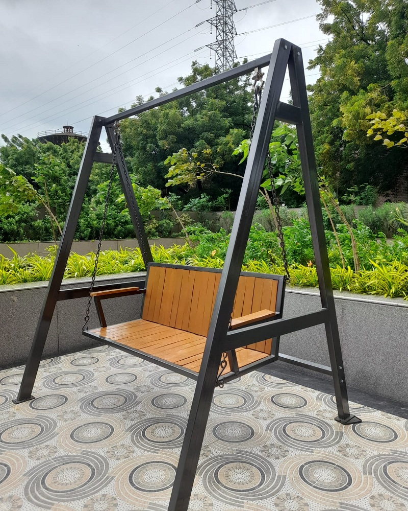 Sugon Teak Wood Seat- Black - Image 3