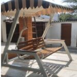 Palgo Teak Wood Seat – White