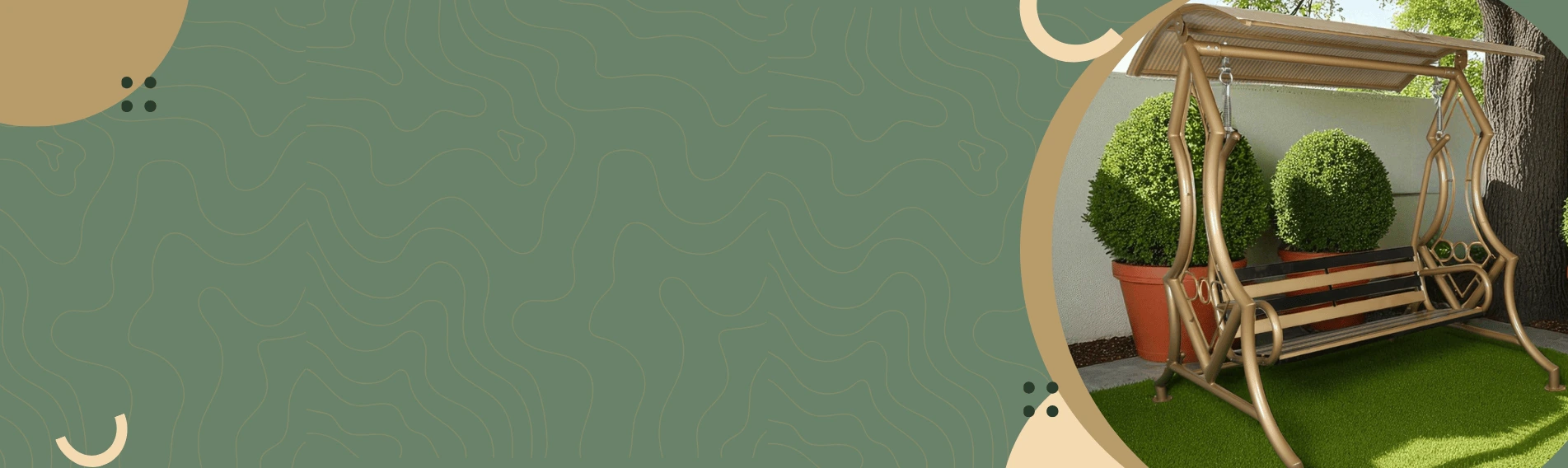 Outdoor swing banner